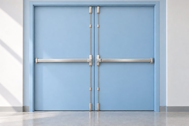 Exterior-3-point-locking-touch-bar-push-lever-outside-trim-emergency-exit-door