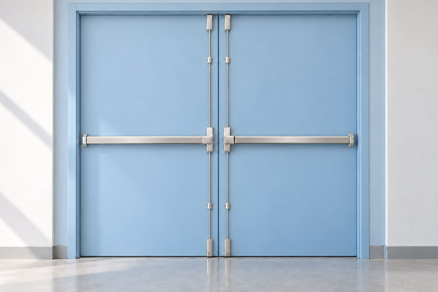 Exterior-3-point-locking-touch-bar-push-lever-outside-trim-emergency-exit-door
