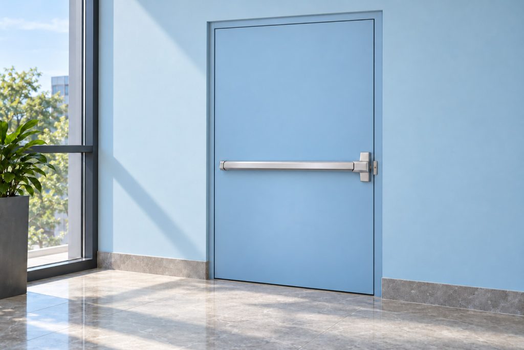 Exterior-touch-bar-push-lever-outside-trim-emergency-exit-door